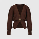 V-Neck Button Cardigan