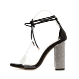 Seraphine™ | Rhinestone Strap Chunky Heels