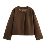 Marceline™ | Square Collar Woolen Coat