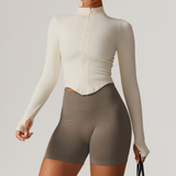 Alba™ | Elegant Stand-Collar Yoga Jacket