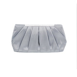 Ines™ | Ruched Silk Satin Evening Clutch