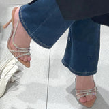 Simone™ | Luxury Rhinestone Strap Heels