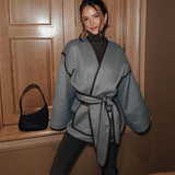 Josephine™ | Overlapping Tie-Belt Coat