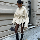 Josephine™ | Overlapping Tie-Belt Coat