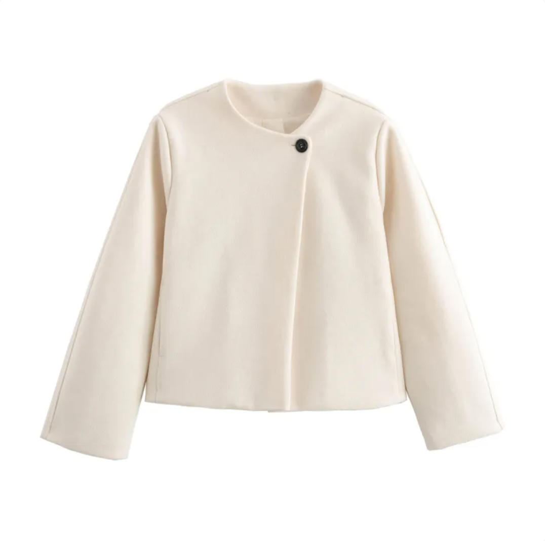 Marceline™ | Square Collar Woolen Coat