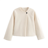 Marceline™ | Square Collar Woolen Coat